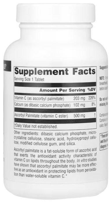 Ascorbyl Palmitate 500mg - 90 tabs