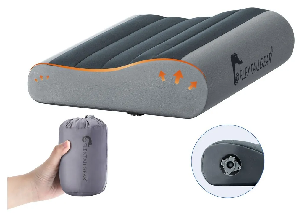 Надувна подушка анатомічна Flextail Zero Pillow SE, grey (6975755962184)
