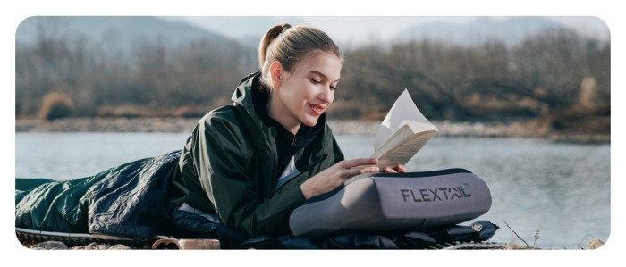 Надувна подушка анатомічна Flextail Zero Pillow SE, сіра