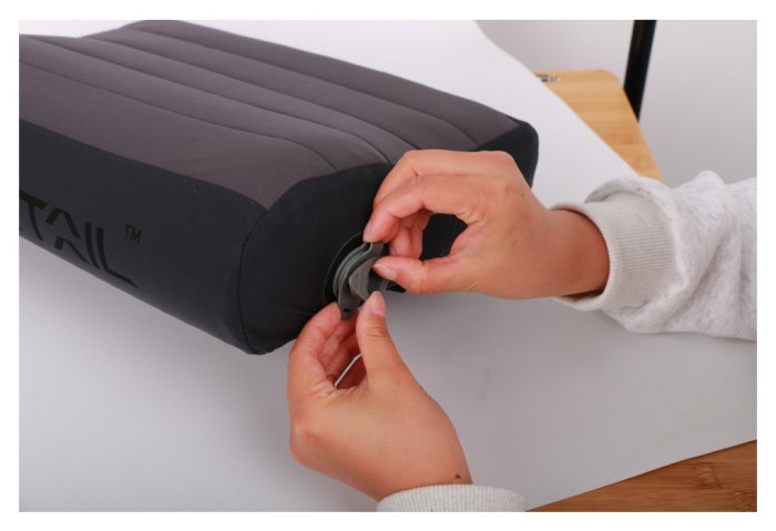 Надувна подушка анатомічна Flextail Zero Pillow SE, сіра, укр, укр