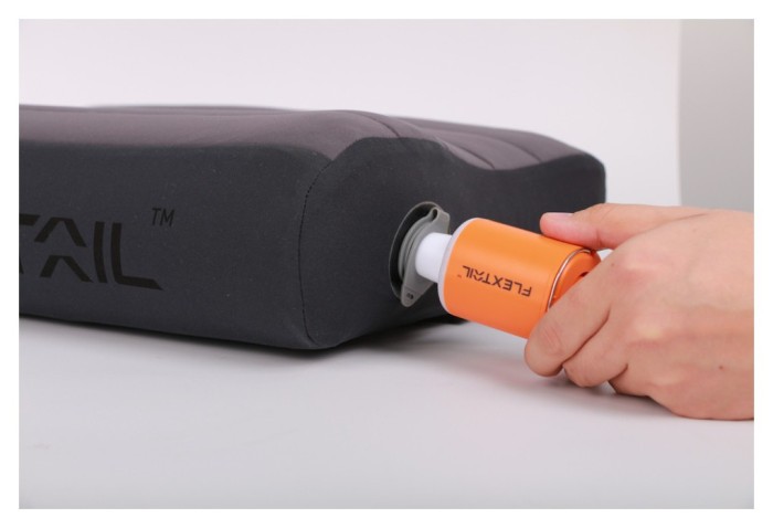 Надувна подушка анатомічна Flextail Zero Pillow SE, сіра, укр, укр