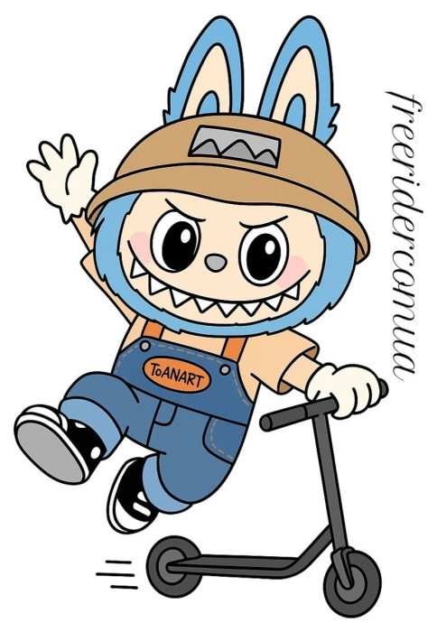 LaBuBu Go fRider наліпка (стікер)