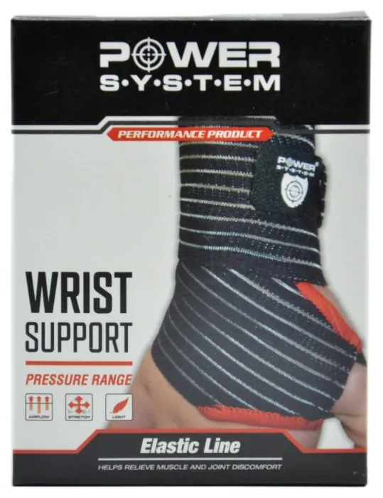 Кісткові бинти Power System PS-6000 Elastic Wrist Support Black/Red (пара)