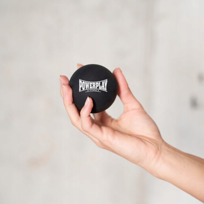 Массажний силіконовий м'яч PowerPlay PP-4354 Silicone Lacrosse Ball (6.3см.) Чорний