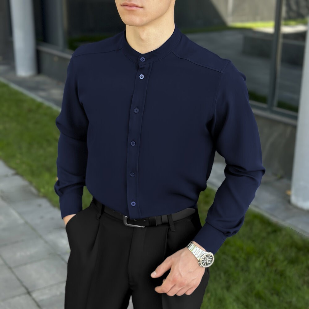 Темно-синя сорочка чоловіча Pobedov Legend, укр, укр