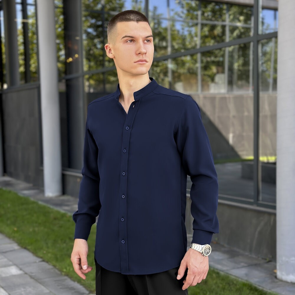 Темно-синя сорочка чоловіча Pobedov Legend, укр, укр