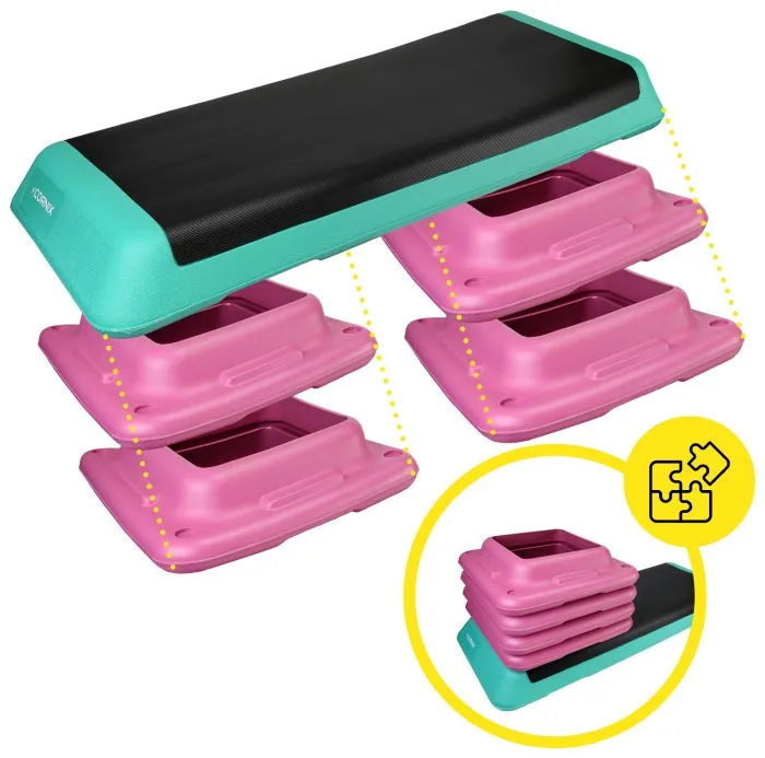 Степь-платформа 3-ступенчатая Cornix Pro 109 х 41 х 10-20 см XR-0402 Violet/Turquoise/Black