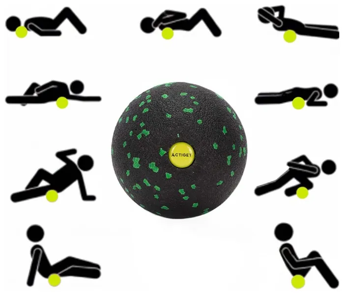 Массажный мяч Actiget EPP 8 см ACT0096 Black/Green