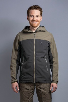 Трекінгова чоловіча куртка Soft Shell Tatonka Cesi M's Hooded Jacket, Dark Grey/Olive, M