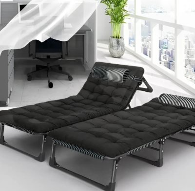 Розкладне ліжко (розкладачка) з матрацом і подушкою LEOBRO Striped (LB-FB-A1-STR)