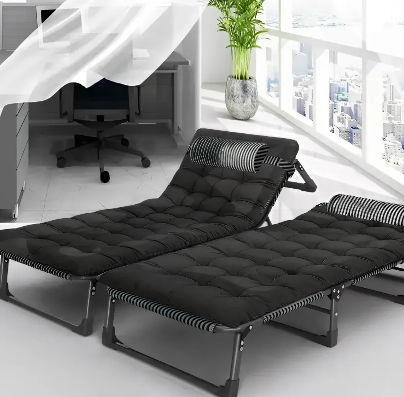 Розкладне ліжко (розкладачка) з матрацом і подушкою LEOBRO Striped (LB-FB-A1-STR)