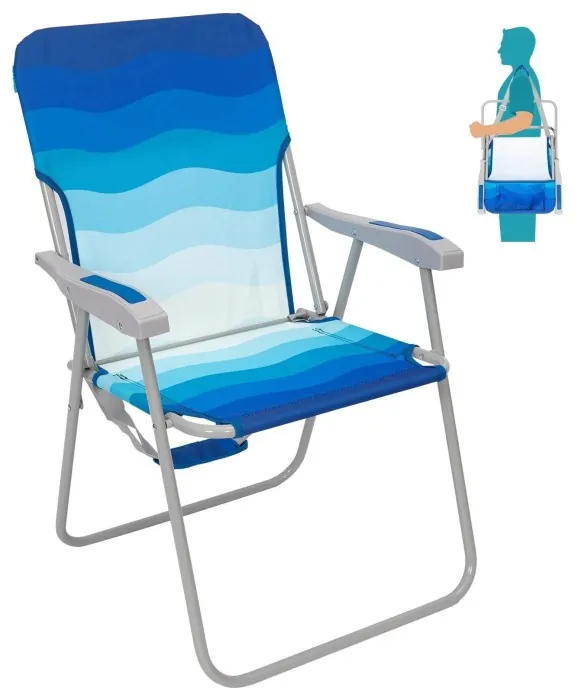 Складной пляжный стул Wejoy WF1901 dark blue/white