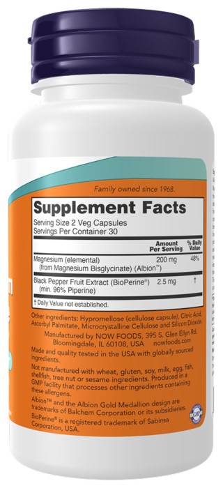 Magnesium Glycinate with BioPerine - 60 vcaps (Пошкоджена банка)