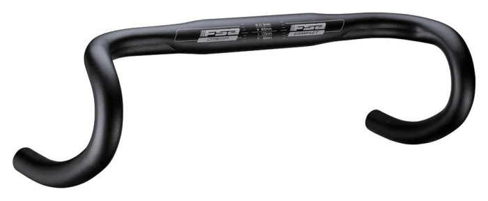 Кермо шосе "баран" алюміній. 31.8мм FSA OMEGA COMPACT L420мм (чорний), укр, укр