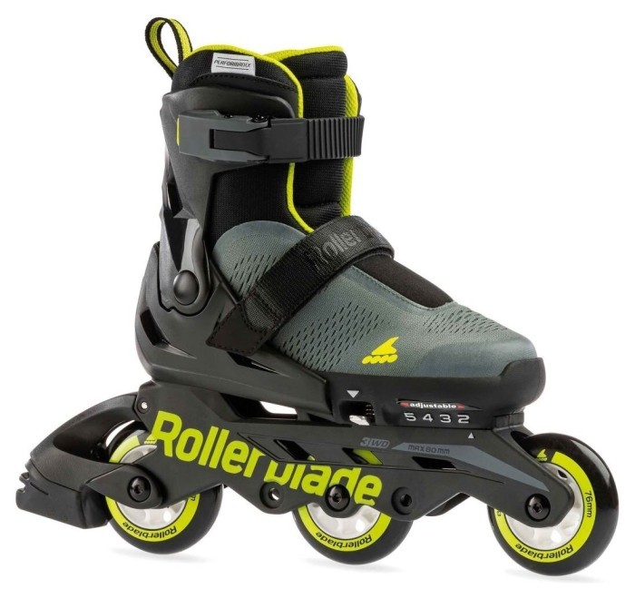 Ролики детские Rollerblade Microblade Free 3WD Anthracite Lime 2023