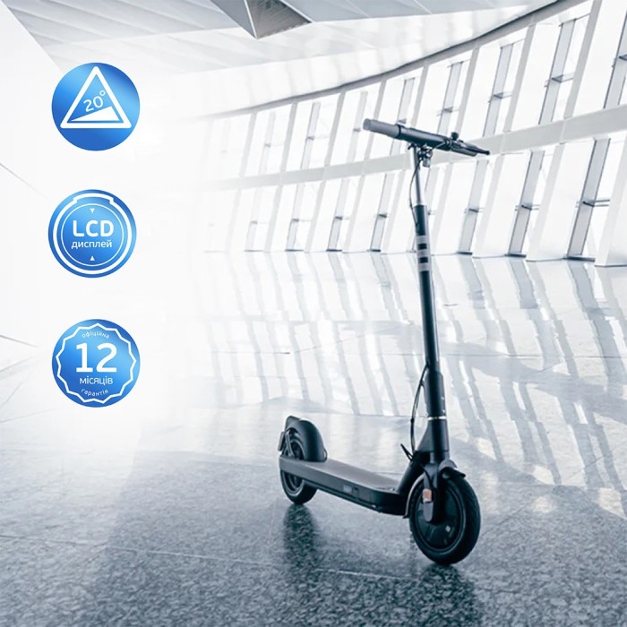 Електросамокат OKAI ES10-NEON Lite Black 9", 300(600)W, 7.8Ah, 30km, 25km\h, 20%, NFC, App,15kg