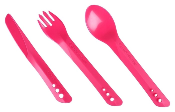 Вилка, ложка, ніж Lifeventure Ellipse Cutlery pink, укр, укр
