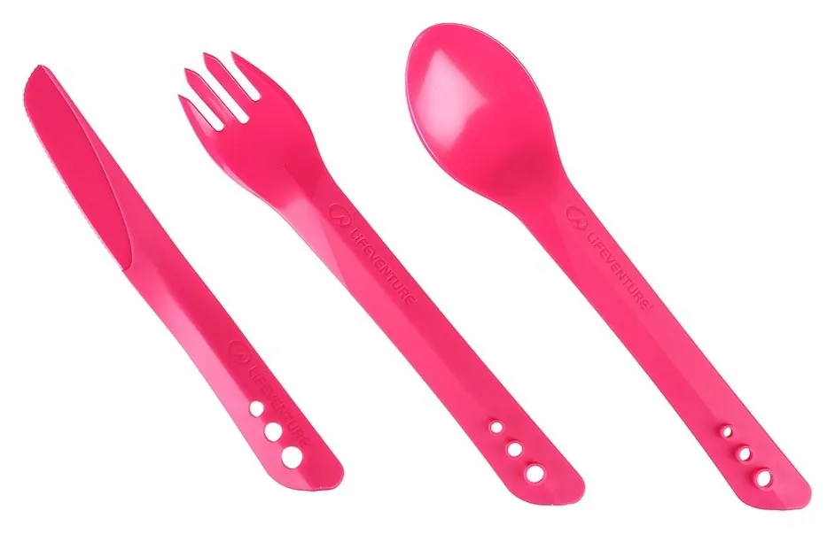 Вилка, ложка, ніж Lifeventure Ellipse Cutlery pink (75016)