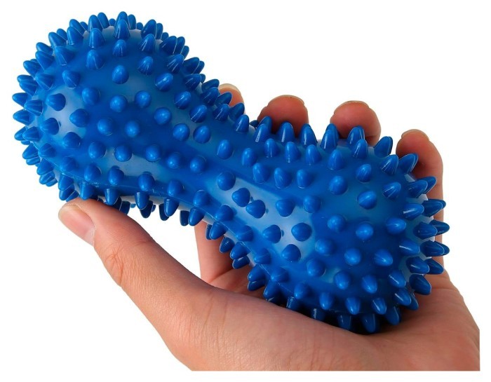 Масажний м'ячик EasyFit Goober з шипами синій