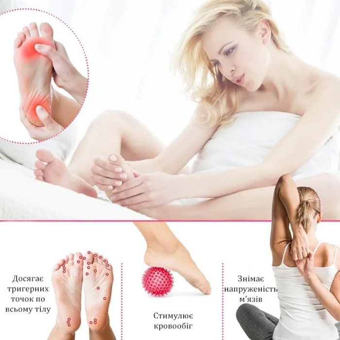 Масажний м'ячик EasyFit Goober з шипами синій