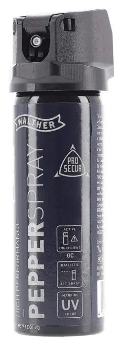 Баллончик газовый перечный Umarex Walther ProSecur UV 10%, 74 мл, струйное распыление