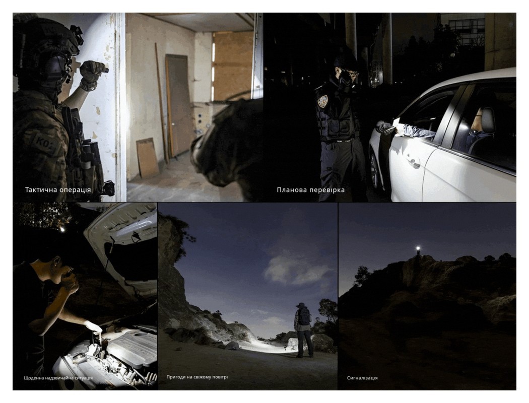 Ліхтар тактичний ручний Fenix PD35R ACE 2000 лм, укр, укр