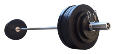 Обрезиненная штанга RN-Sport на 125 кг с олимпийским грифом