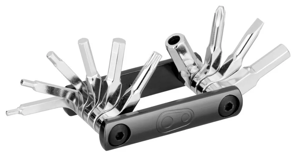 Мультитул Crankbrothers F10+, 2/2.5/3/4/5/6/8мм, T25, Phillips #2, flat #1, металевий кейс з відкривалкою, чорний (TOO-48-20)