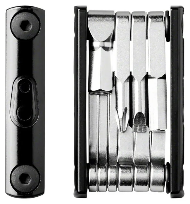 Мультитул Crankbrothers F10+, 2/2.5/3/4/5/6/8мм, T25, Phillips #2, flat #1, металевий кейс з відкривалкою, чорний