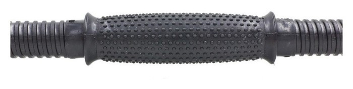 Гриф гантельний пластиковий гумовий із замками SHUANG CAI SPORTS TA-80257-46 (TA-80243-46) (l-46, d-25мм, чорний)