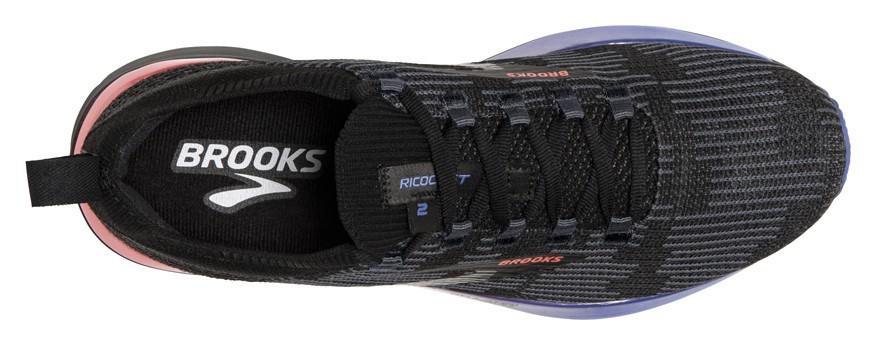 Кроссовки женские Brooks RICOCHET 2 W 36.5 (6.0US) Black/blue/fiery coral (1203031B015)