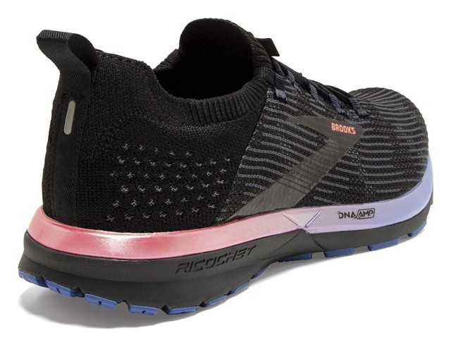 Кроссовки женские Brooks RICOCHET 2 W 36.5 (6.0US) Black/blue/fiery coral (1203031B015)