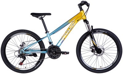 Велосипед ST 24" SPACE MARS DD FR рама-11" золотисто-голубой 2025