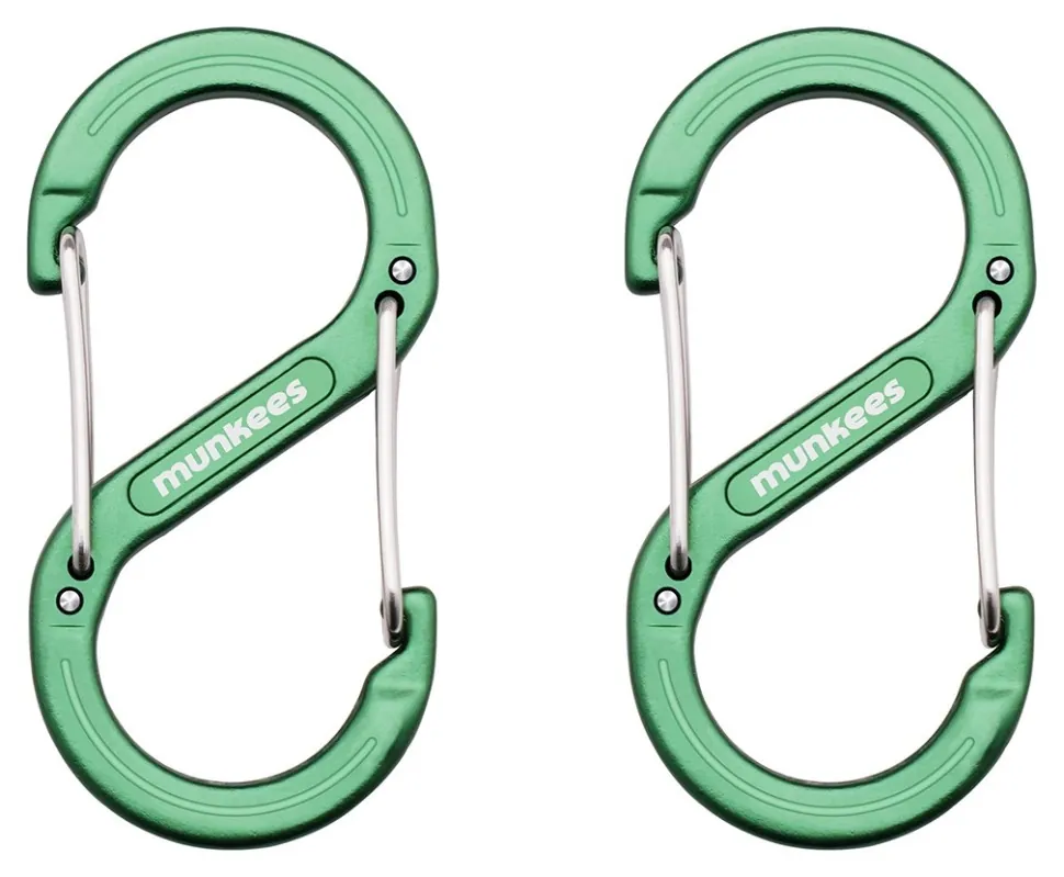Munkees 3276 карабін Forged S 6 mm x 60 mm (пара) grass green (3276-GG)