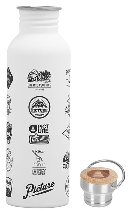 Фляга Picture Organic Hampton white logos