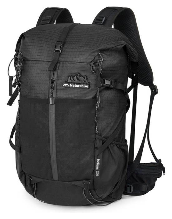 Рюкзак туристичний Naturehike Helium CNK2300016, 30+5 л, чорний, укр, укр