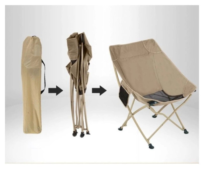 Складний стілець BRS-Y03B, бежевий, укр, укр