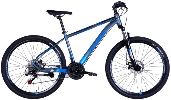 Велосипед AL 27.5" SPACE MERCURY DD FR рама-17" серо-синий 2025