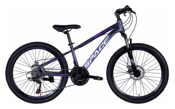 Велосипед ST 26" SPACE SATURN DD FR рама-13" сіро-фіолетовий 2024, укр