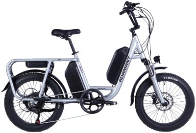 Велосипед з електроприводом 20&quot; AL Dorozhnik eADAMANT HDD рама-18,5&quot; 48B 17.5+12.5А*г 1000Вт срiблястий 2025 крила, підніжка