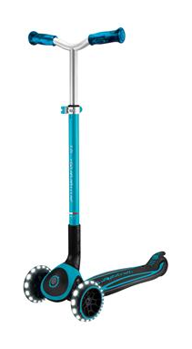 Самокат GLOBBER серії ACE аква, колеса з підсвіткою, до 100кг, 3+, 3 колеса