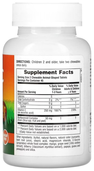 Kids Vit C Chewable Sugarfree - 90 tabs