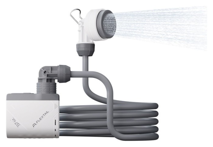 Душ портативний з насосом на акумуляторі Flextail Tiny Shower, білий, укр, укр