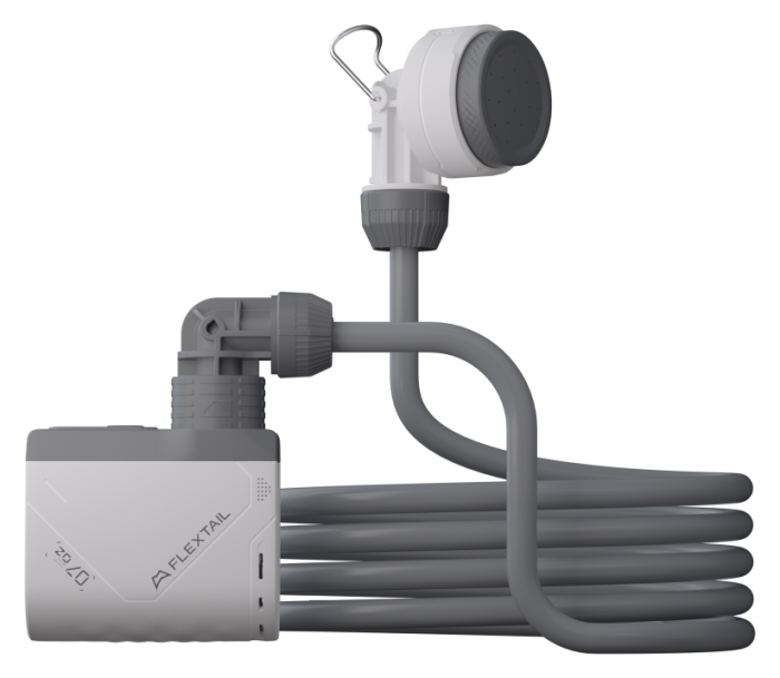 Душ портативний з насосом на акумуляторі Flextail Tiny Shower, білий