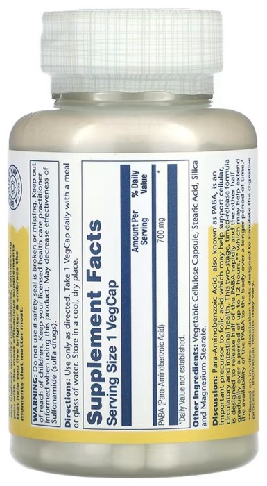 PABA 700mg - 100 vcaps