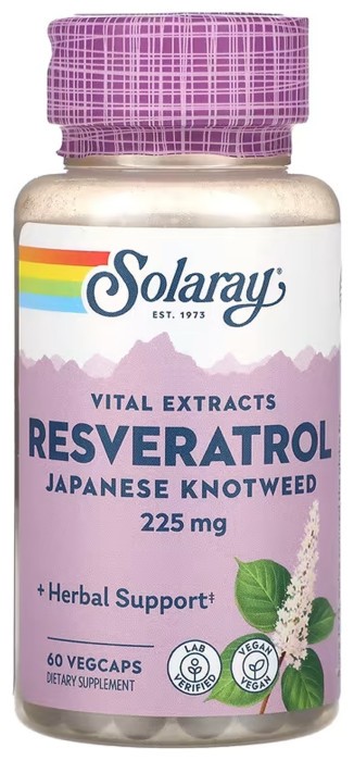 Triple Strength Resveratrol 225mg - 60 vcaps, укр, укр