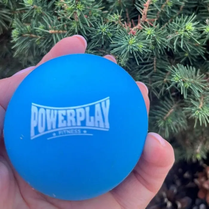 Массажный силиконовый мяч PowerPlay PP-4354 Silicone Lacrosse Ball (6.3см.) Синий