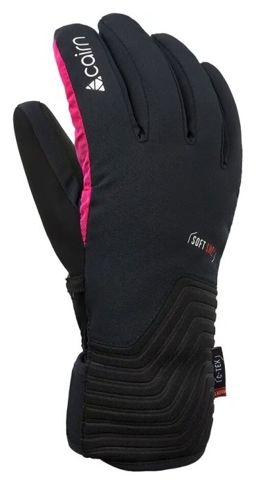 Перчатки Cairn Elena для жінок black-neon pink, укр, укр