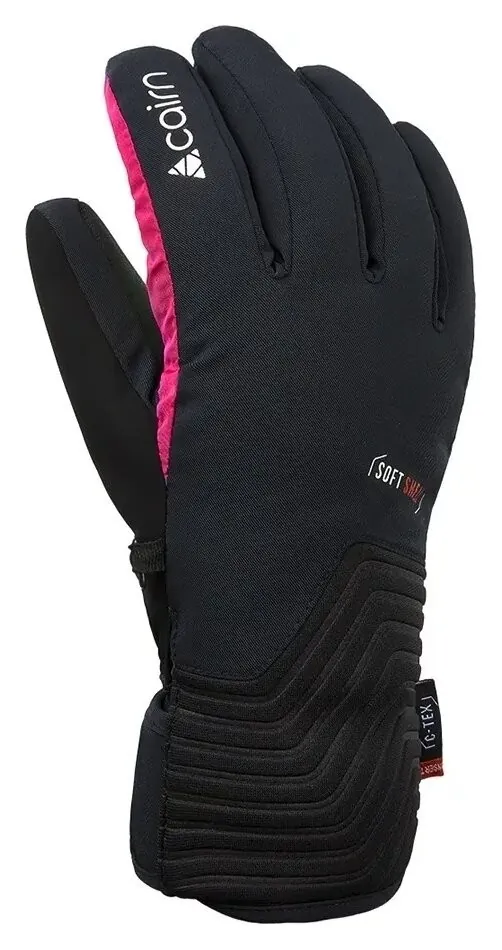 Перчатки Cairn Elena для жінок black-neon pink (6,5)