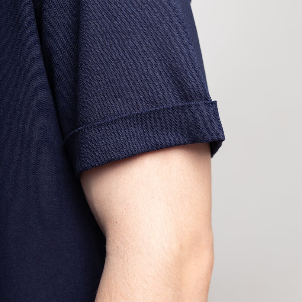 Чоловіча сорочка з коротким рукавом темно-синя Pobedov Molodist'